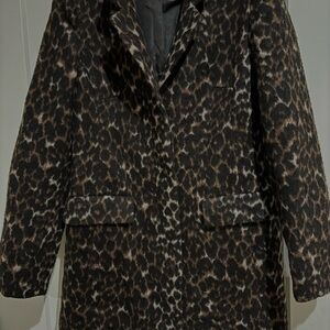Old Navy Leopard Print Coat – Size Medium